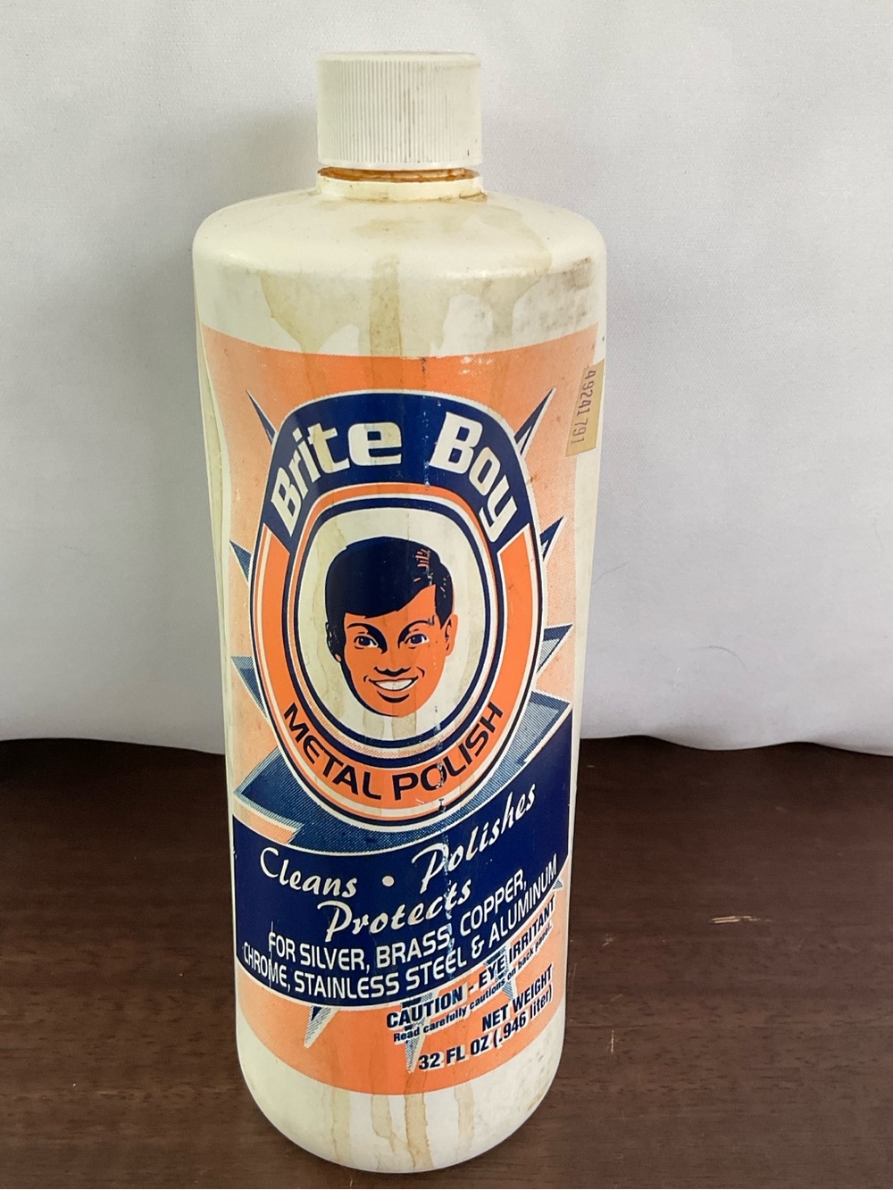 Brite Boy Metal Polish 32oz Preowned 3/4 Bottle full